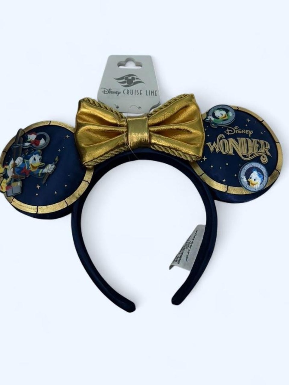 Disney Cruise Line Disney Wonder Ears – Donald Duck Gold Bow Headband